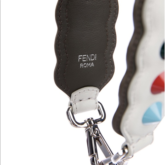 Fendi White Strap with Multicolored Studs - Picture 3 of 3